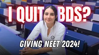 I Quit BDS ⁉️ Giving NEET Again my last hopes for MBBS 👩‍⚕️ | Prachi Joining PW Vidhyapeeth Kota