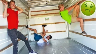 LAST TO LEAVE MOVING TRUCK WINS! *EXTREME CHALLENGE*