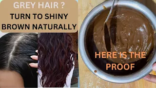 TURN NATURLLY GREY HAIR IN TO SHINY RED WINE COLOR # SILKY SMOOTH HOME MADE HAIR COLOR