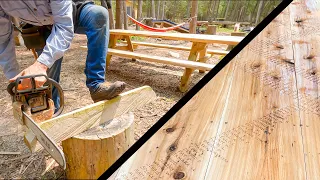 Rebuilding a One-Log Picnic Table (Alaskan Milled from a Cedar Tree)  #139