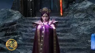 灵域：程潇继位女皇一袭紫衣惊艳亮相，范丞丞目不转睛，真香
