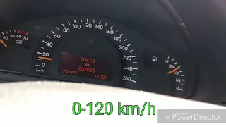 Mercedes W203 1.8 Kompresor 0-100km/h przyspieszenie.