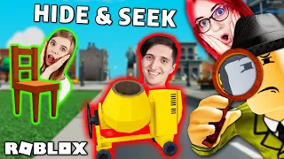 CHOWANY ale WSZYSCY SĄ RZECZAMI 🪑 Roblox Hide and Seek 🔍 Miss Aga Werka Aferka Adrian Clarson