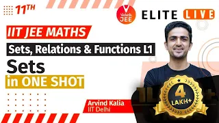 Sets Relations & Functions Class 11 | Lecture 1 | JEE Main | JEE Advanced |Arvind Kalia Sir| Vedantu