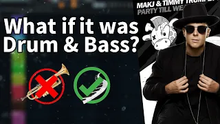 How to make Drum And Bass from Big Room House | Timmy Trumpet - "Party till We Die"