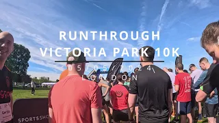 Runthrough 10K race in Victoria Park, London! Virtual run 4k with music