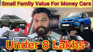 Small Family ke Liye Value for Money Cars under 8 Lakhs || Kon si Gadi le ?? MotoWheelz India