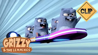 🛹The Lemmings' flying skateboard🐻Grizzy & the Lemmings