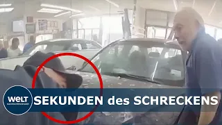 NEW YORK: Autofahrer rast durch Friseursalon und klemmt kleines Kind unter sich ein I WELT News