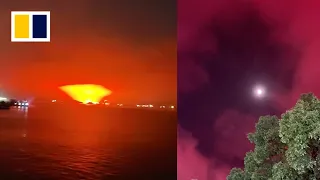 Sky turns blood-red in Chinese city