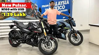 2024 NEW BAJAJ PULSAR N160 🔥 with 7 UPDATED Features , Riding modes new Graphics Detailed Review.