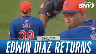 Edwin Diaz dominates in return to the mound with 'Narco' blaring for first entrance since 2023 | SNY