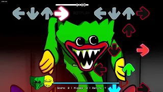 PLAYER VS HUGGY WUGGY IN VENTS (PLAYTIME FNF) - But Huggy Wuggy is Green - FNF Full Horror Mod