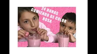 *24 HORAS* Comiendo comida rosa