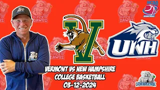 Vermont vs New Hampshire 3/12/24 Free College Basketball Picks and Predictions  | NCAAB Pick