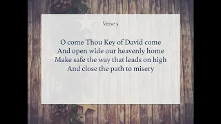O Come O Come Emmanuel || Instrumental piano hymn || Christmas Sing Along with Lyrics
