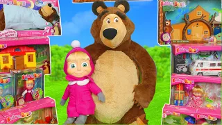 Masha and the Bear Dolls and Playhouse for Kids