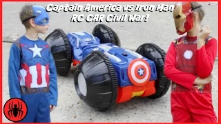 CAPTAIN AMERICA vs IRONMAN, Monkey Queen Gorilla RC CAR CIVIL WAR Real Life Avengers Rumbler edition