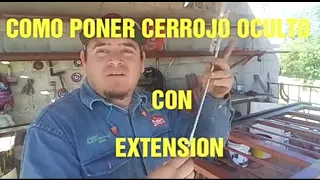 😎COMO INSTALAR CERROJO OCULTO