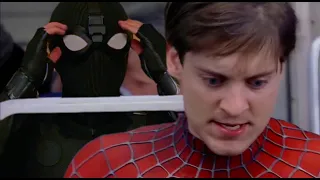 Tobey saves Peter Parker from a Train