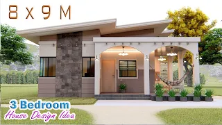 SMALL HOUSE DESIGN | 8 X 9 meters | 3 Bedroom | Simple Life in a Farmhouse