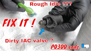 How to fix a rough idle/clean, replace IAC valve and the P0300 code