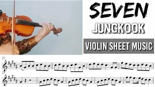 Free Sheet || Seven - Jungkook || Violin Sheet Music