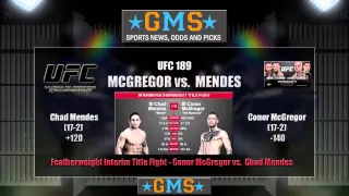 UFC 189 Chad Mendes vs Conor McGregor Odds