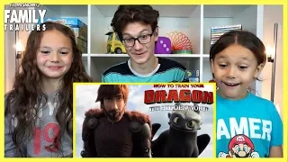 HOW TO TRAIN YOUR DRAGON 3 | d-three KIDS React to New Trailer #2