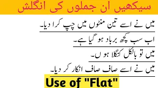 Daily Use English Sentences | Use of "Flat" with Examples | Spoken English