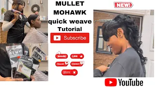 Mullet Mohawk Quick Weave #chicago #hairstyle #mullet #mullethaircut #hair #shorthair