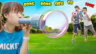 Hà Sam Thử Thách 100k Mua Máy Thổi Bong Bóng Xà Phòng Và Máy Thổi Bong Bóng Khổng Lồ Tự Chế