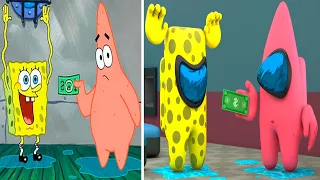 SpongeBob VS Among Us (invisible spray 2)