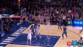 Russell Westbrook Incredible Offensive Rebound vs Knicks
