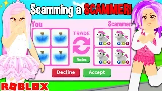 I SCAMMED The BIGGEST SCAMMER In Adopt Me! Catching A Scammer In Adopt Me!