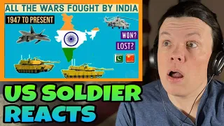 All the Wars Fought By India 1947 to Present (US Soldier Reacts)