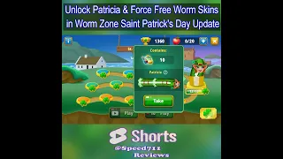 Worms Zone Unlocking Patricia & Force Free Worm Skins 🍀 St Patrick's Day 2024 Mod Mode Bonus Reward