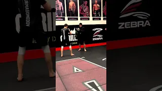 Cain Veslasquez working with Usman Nurmagomedov Kicks