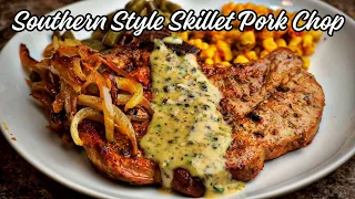 Southern Style Skillet Pork Chops & Black Pepper Sauce | Ray Mack's kitchen & Grill