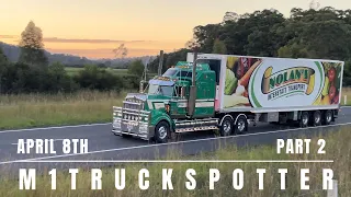 Australian Truck Spotting on the M1 in Northern New South Wales on April the 8th 2024. Part 2