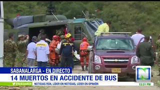 Asciende a 14 el número de víctimas por accidente en Sabanalarga, Antioquia