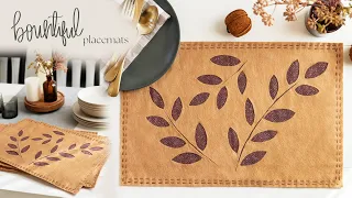 How to Make a Bountiful Placemat | Shabby Fabrics At Home