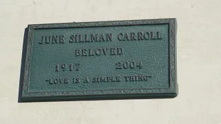 June & Sidney Carroll Graves Mount Sinai Memorial Park Los Angeles California USA Nov 25, 2022