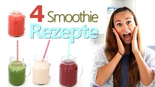 4 Smoothie Rezepte - gesunde Frühstücks und Snackideen - Rohkost - Grüner Smoothie - Vitamix