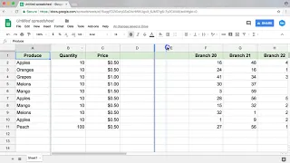 Google Sheets unfreeze columns 2018