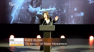 Kate Bush receives Editor's Award from Evening Standard, 2014