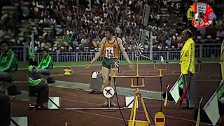 Олимпиада 1980. Не засчитанная  попытка в тройном прыжке  на 17,51 метра Йена Кэмпбелла (Австралия)