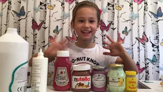 Making Ketchup & Nutella Butter Slime