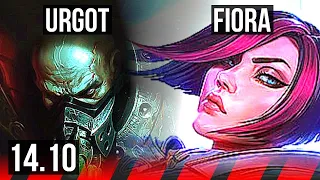 URGOT vs FIORA (TOP) | Rank 1 Urgot, Dominating | KR Challenger | 14.10