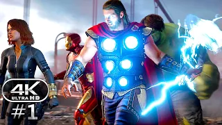 Marvel's Avengers Gameplay Walkthrough Part 1 - PC 4K 60FPS No Commentary